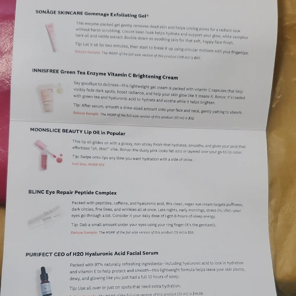 IPSY Skincare Set W Bag Sample Size